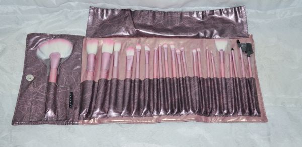 Kit de pinceis rosa 22 peças